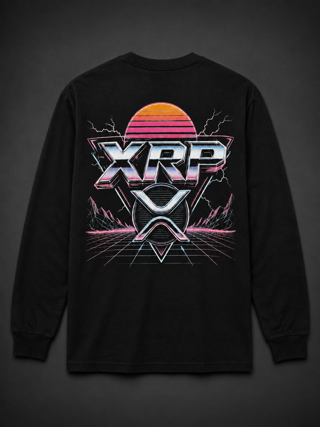 XRP Synthwave Long Sleeve Tee — By Swankora