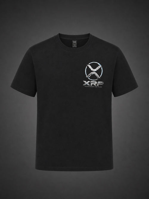 Futuristic Chrome XRP tee, front