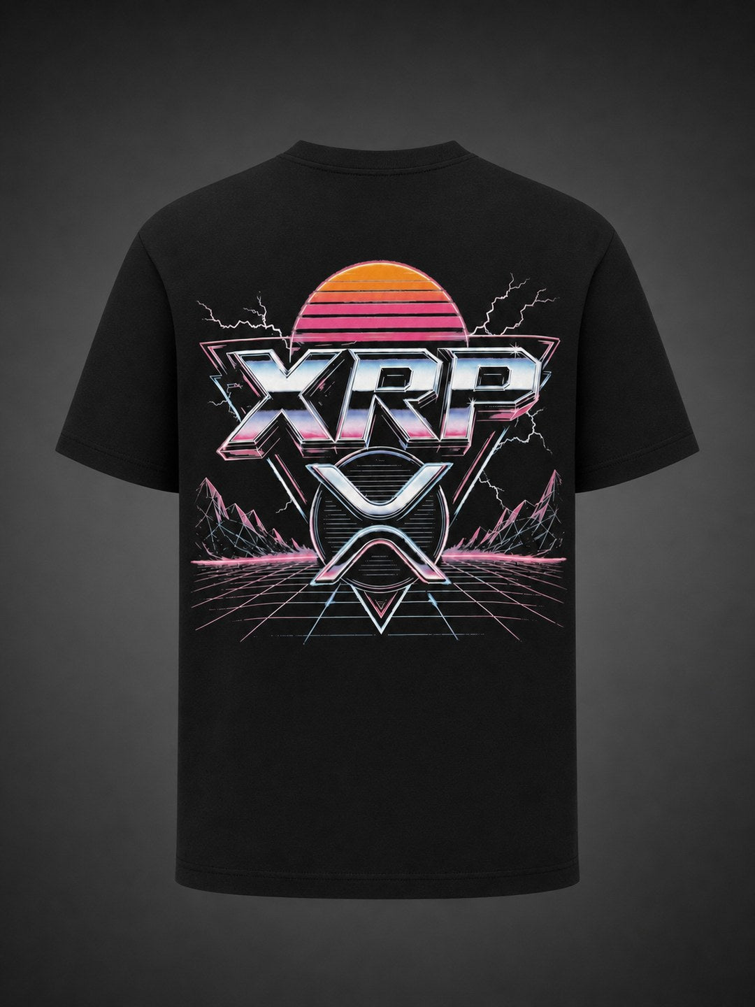 Retro Synthwave XRP tee, back