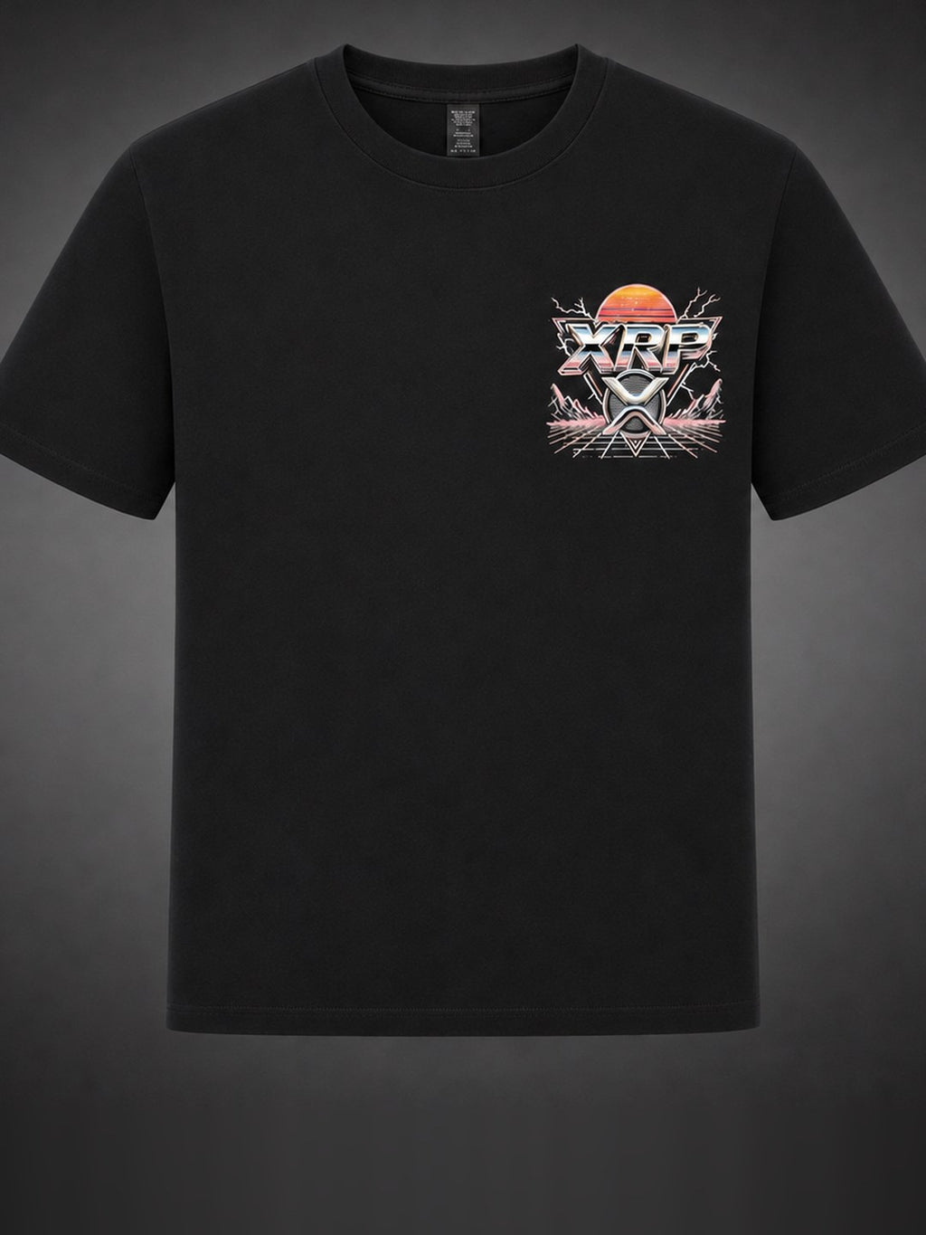 Retro Synthwave XRP tee, front